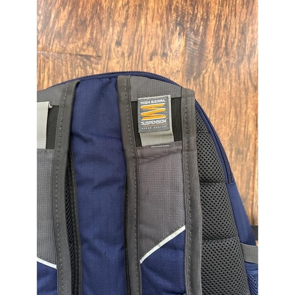 High Sierra Backpack Navy Blue And Grey Everyday Padded Straps Durable Versatile - Picture 5 of 6